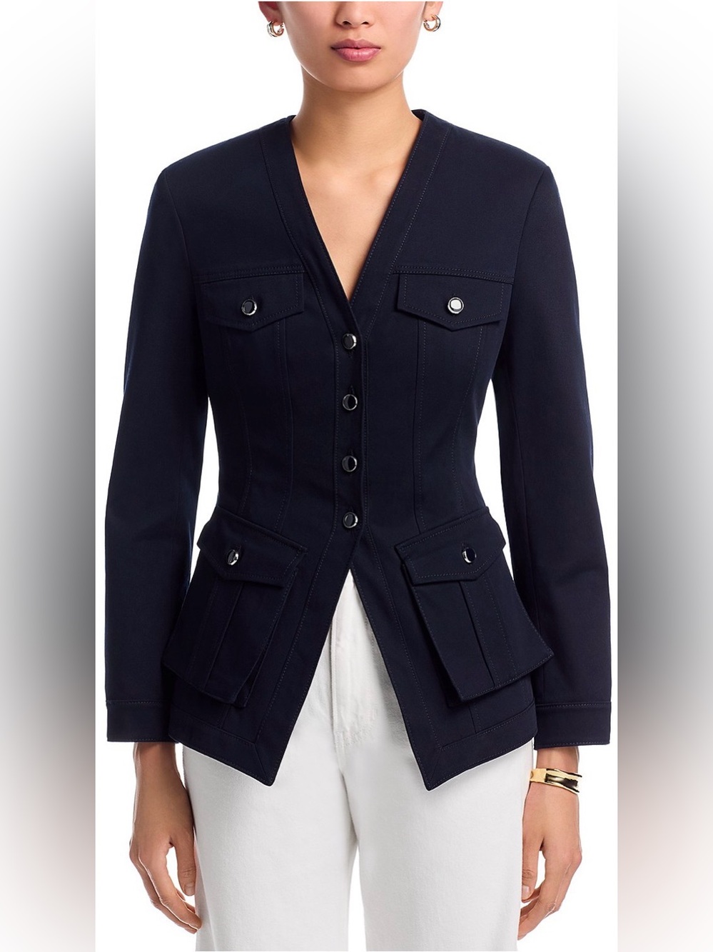 Veronica Beard Navy Pendle Dickey Blazer